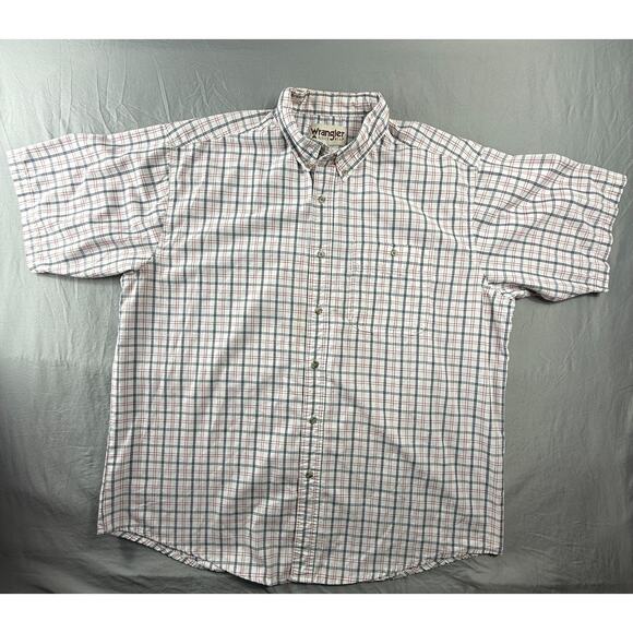 Wrangler Rugged Wear Button Shirt Men’s Size 2XL Multicolor Plaid Casual - Picture 2 of 12